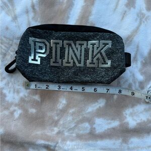 Gray and Black PINK Clip-On Bag